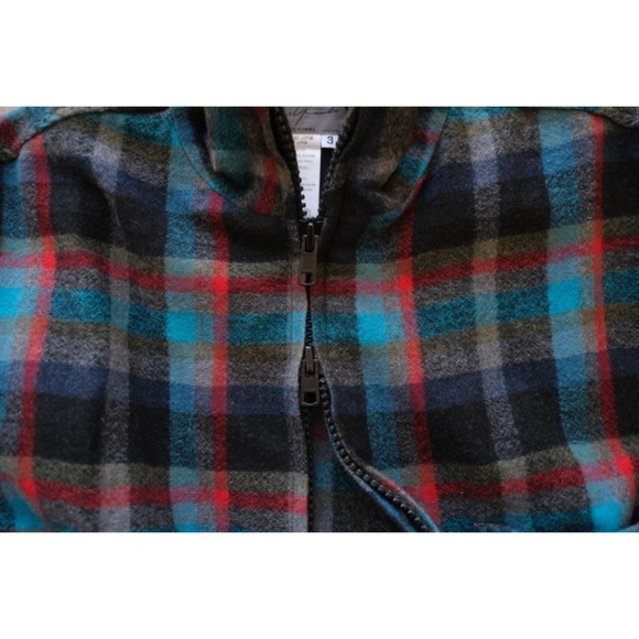 Yohji Yamamoto - AW02 Wool Flannel Dual-Zip Plaid Shirt Jacket - Picture 6 of 15